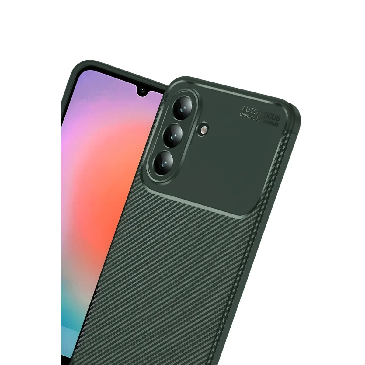 Samsung Galaxy A57 5g Auto Focus Karbon Kapak - Koyu Yeşil görsel 3