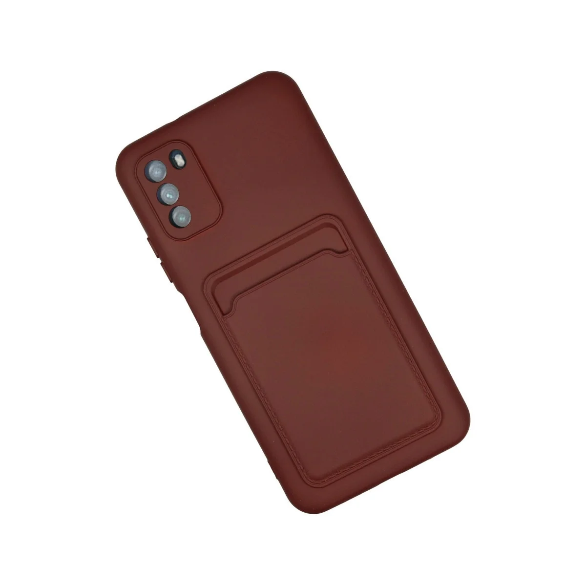 Xiaomi Pocophone M3 Kılıf Kelvin Kartvizitli Silikon - Bordo görsel 2