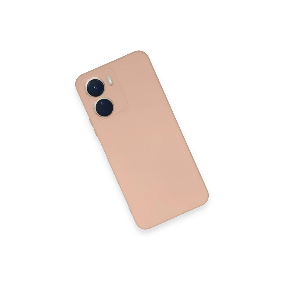 Vivo Y16 Kılıf Nano İçi Kadife Silikon - Pudra görsel 3