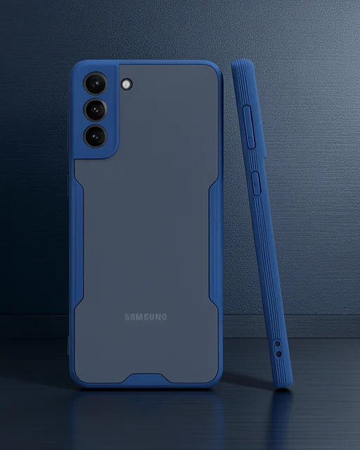 Samsung Galaxy S21 Plus Kılıf Platin Silikon - Lacivert