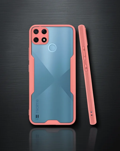 Realme C25y Kılıf Platin Silikon - Pembe