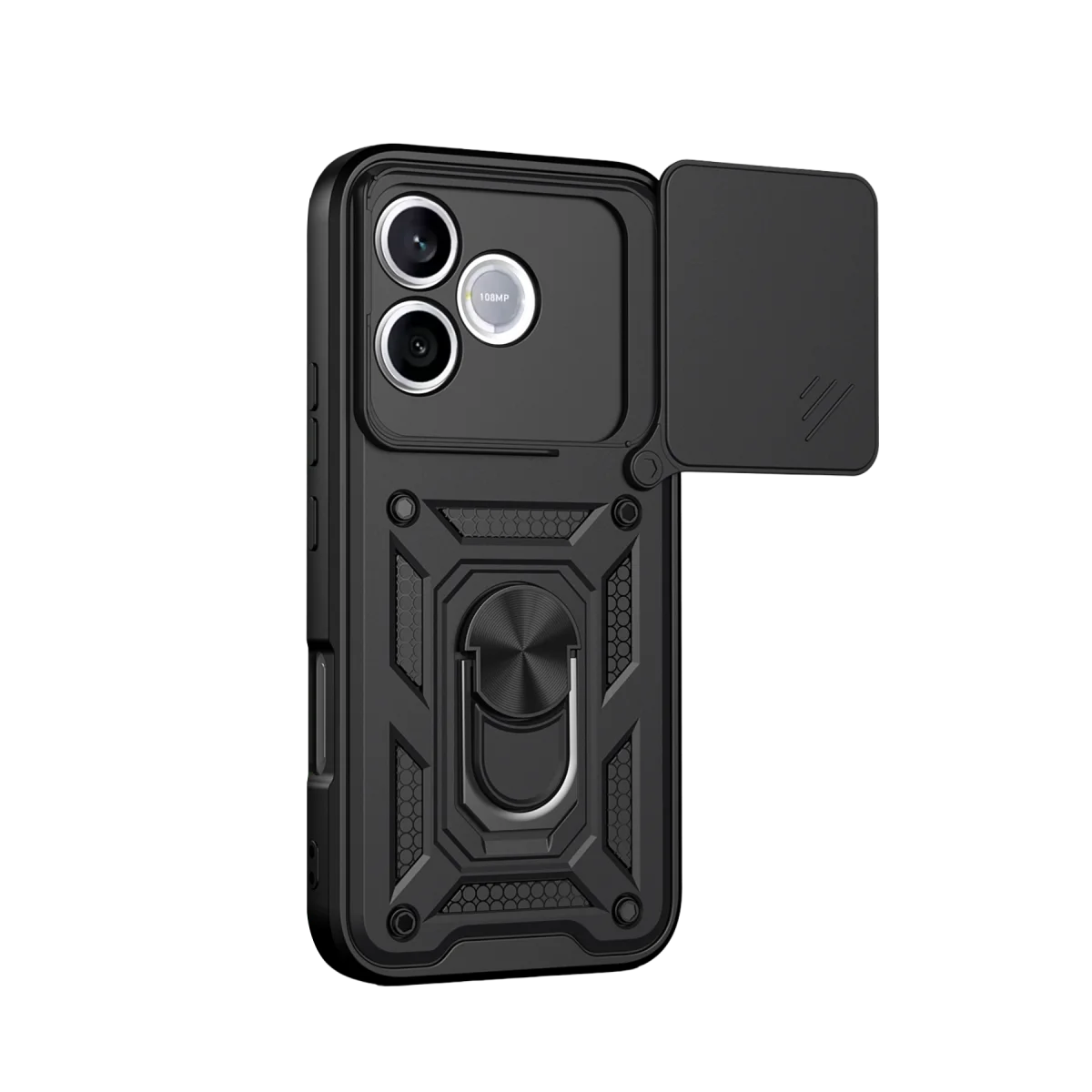 Huawei Honor 600 Lite Pars Lens Yüzüklü Silikon - Siyah görsel 3