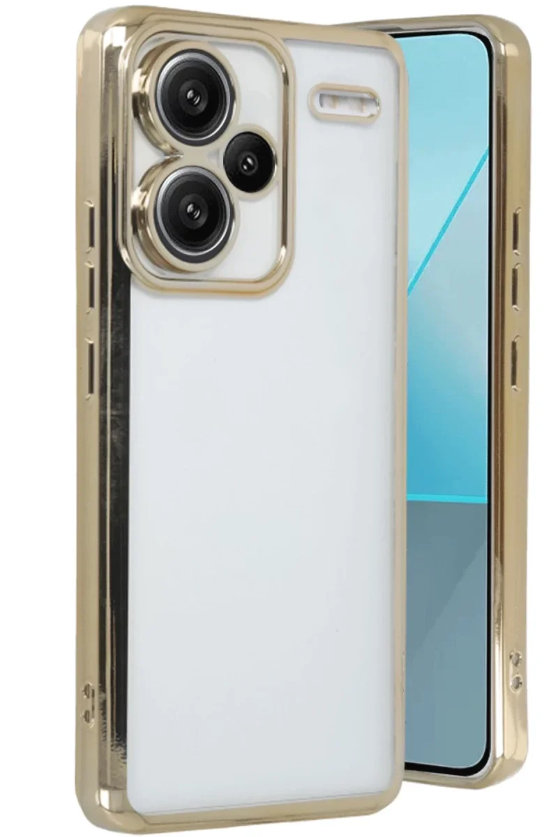 Xiao Red Note 13 Pro Plus Kılıf Razer Lensli Silikon - Gold
