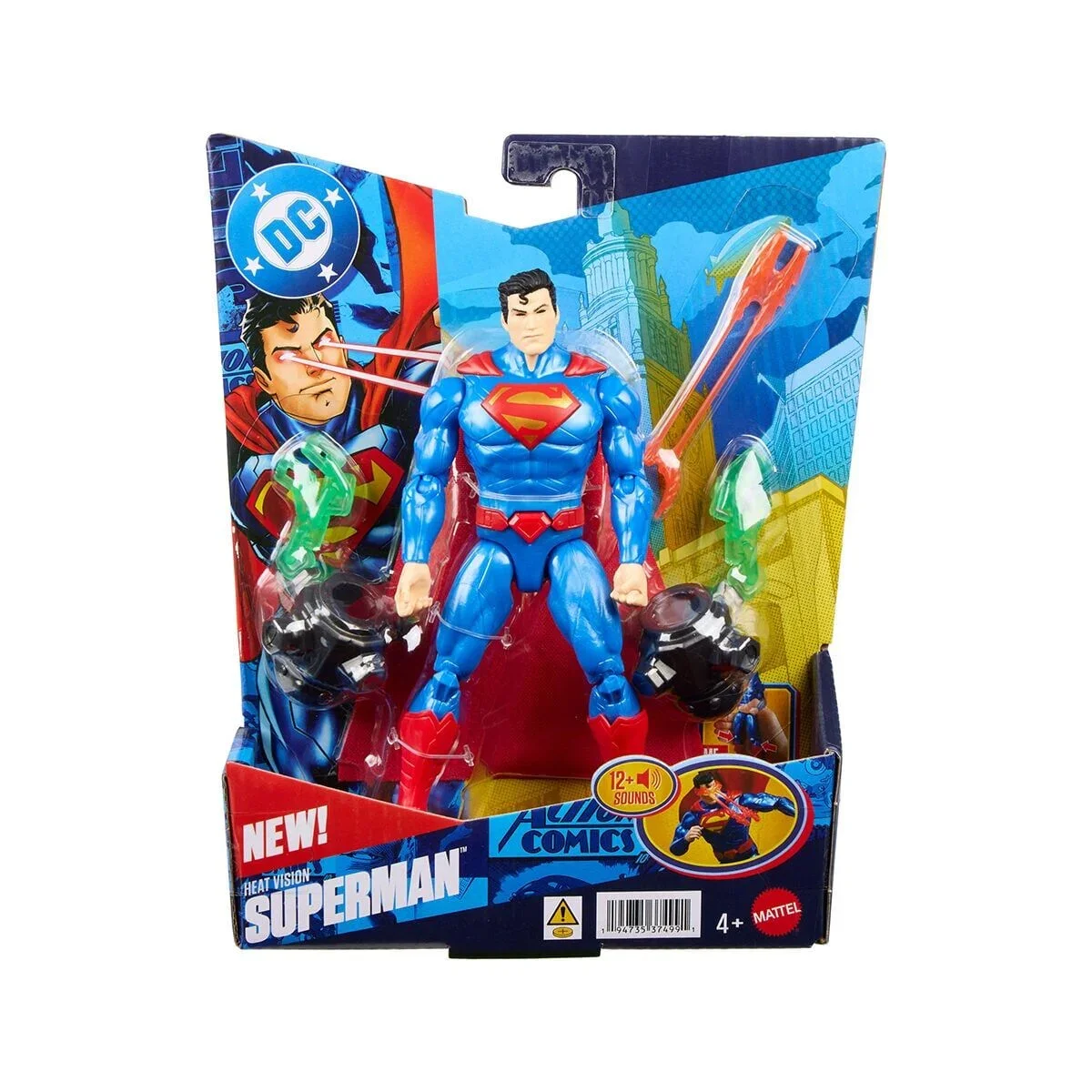 JMP85 DC Isı Görüşlü Superman Aksiyon Figürü görsel 6