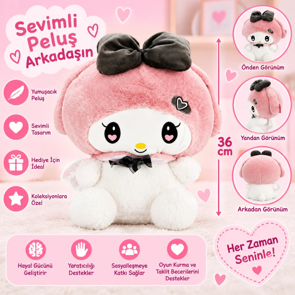 1006312 Peluş 36CM Hkty (adet Fiyatıdır.) görsel 2