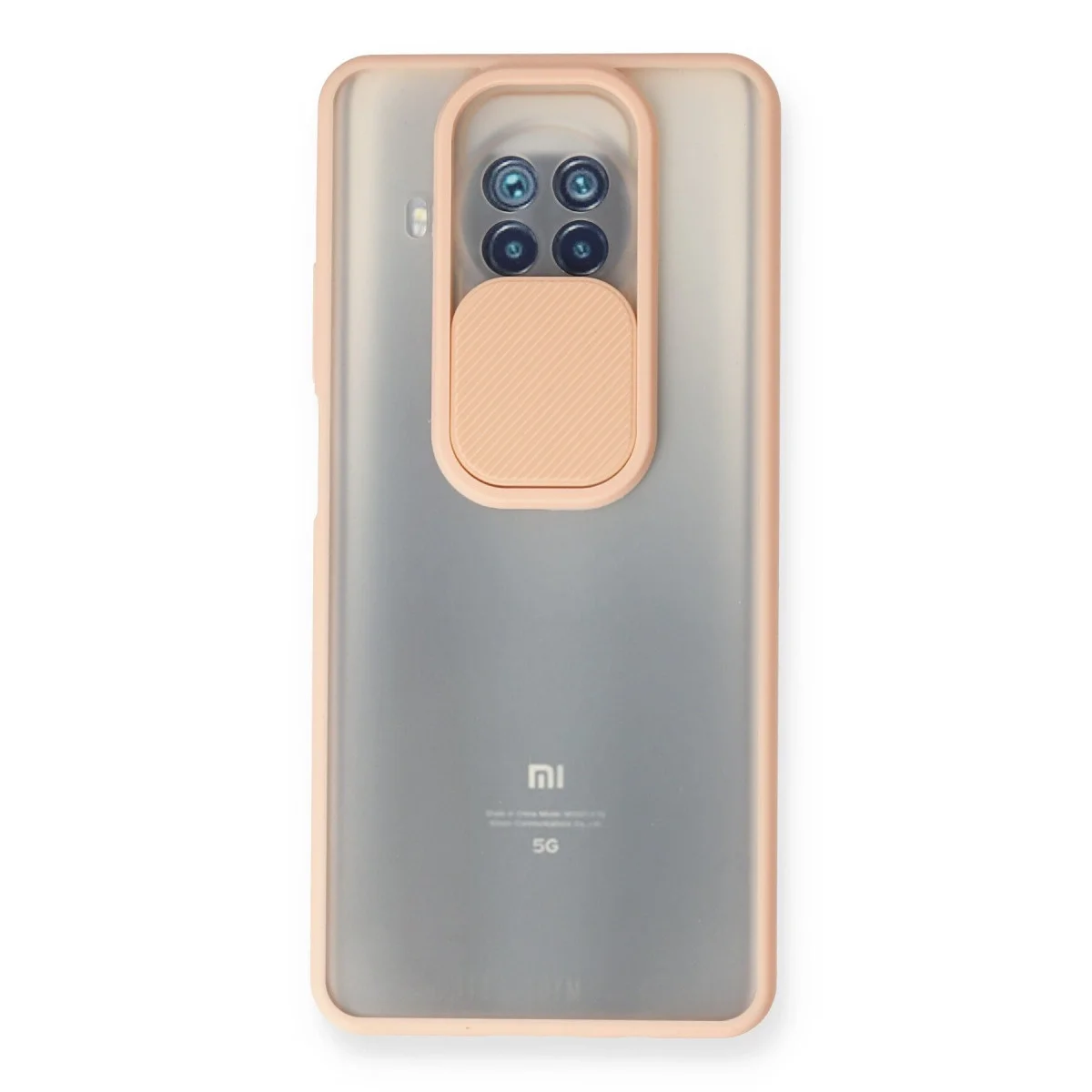 Xiaomi Mi 10t Lite Kılıf Palm Buzlu Kamera Sürgülü Silikon - Pembe