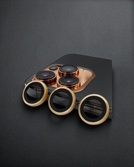 Apple İphone 13 Pro Max Raze Metal Kamera Lens - Gold