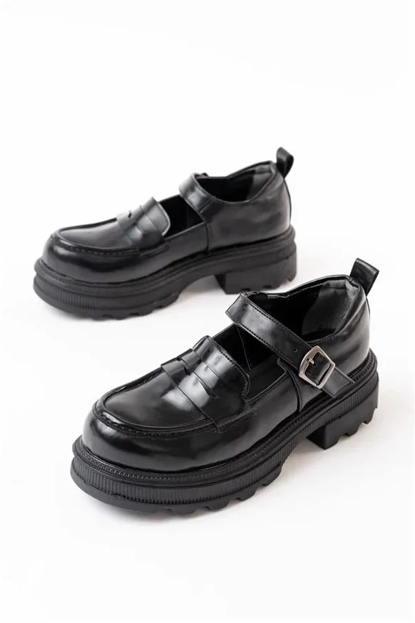 Kadın Rugan Loafer Ayakkabı Ayakkabı Tabanlı Yüksek Esnek Casual görsel 3