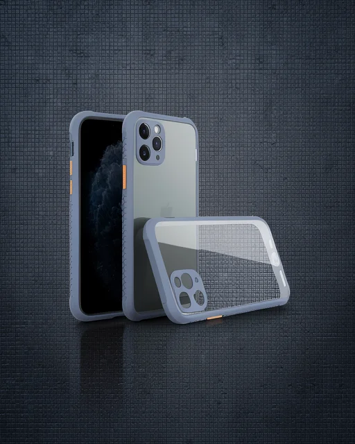Apple İphone 11 Pro Kılıf Miami Şeffaf Silikon - Gri