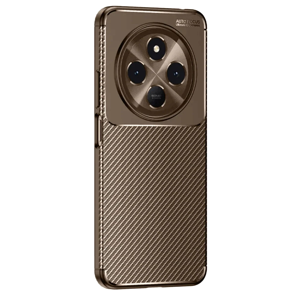 Tecno Spark 30 Kılıf Auto Focus Karbon Kapak - Kahverengi görsel 2