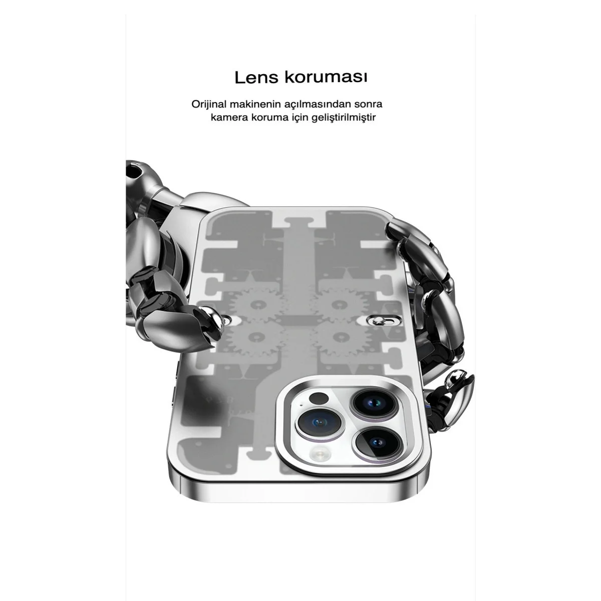 Apple İphone 13 Pro Max Kılıf Mekanik Bumper Kapak - Mavi görsel 2
