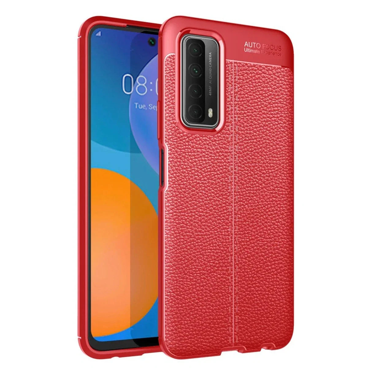 Huawei P Smart 2021 Kılıf Auto Focus Kapak - Kırmızı