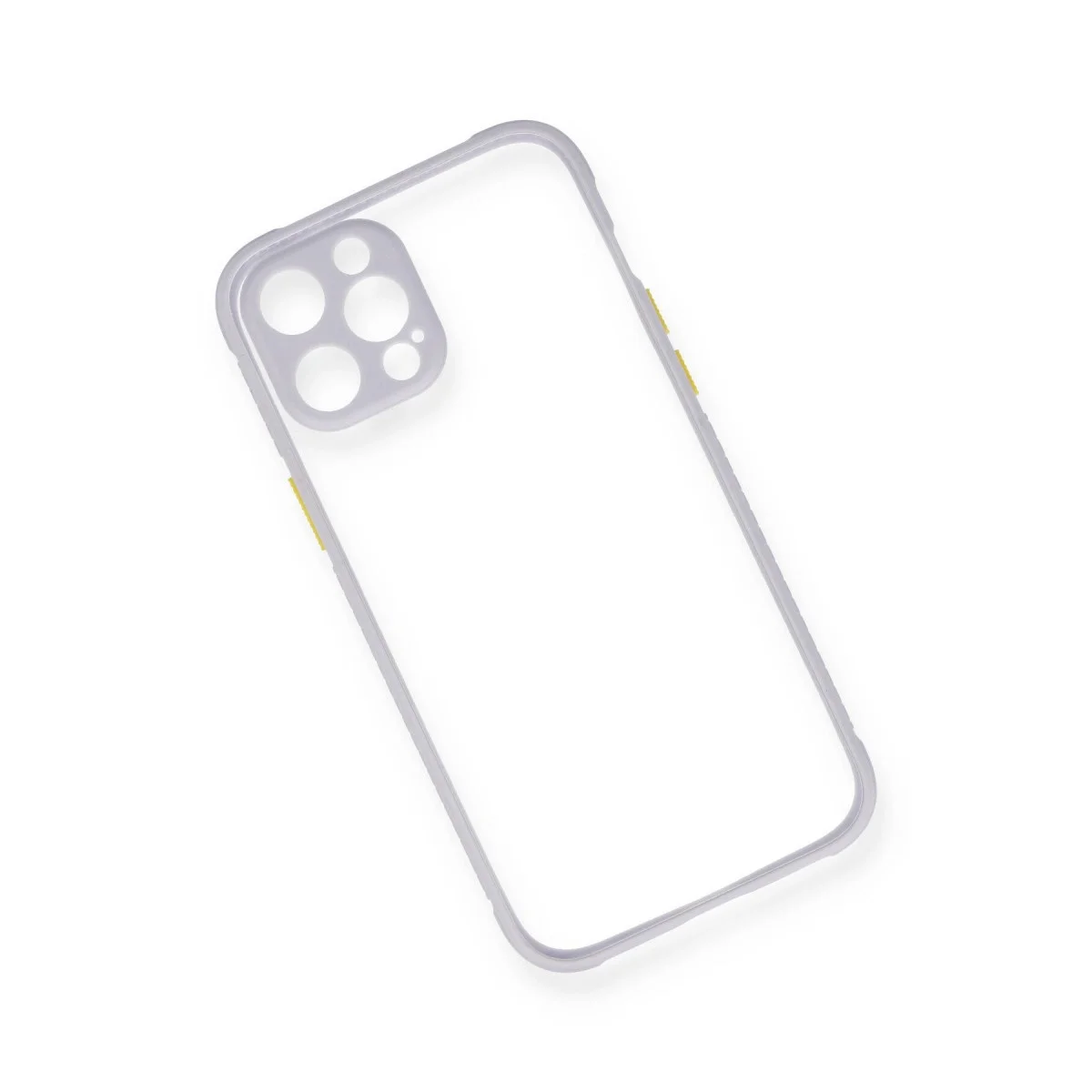 Apple İphone 12 Kılıf Miami Şeffaf Silikon - Lila görsel 3