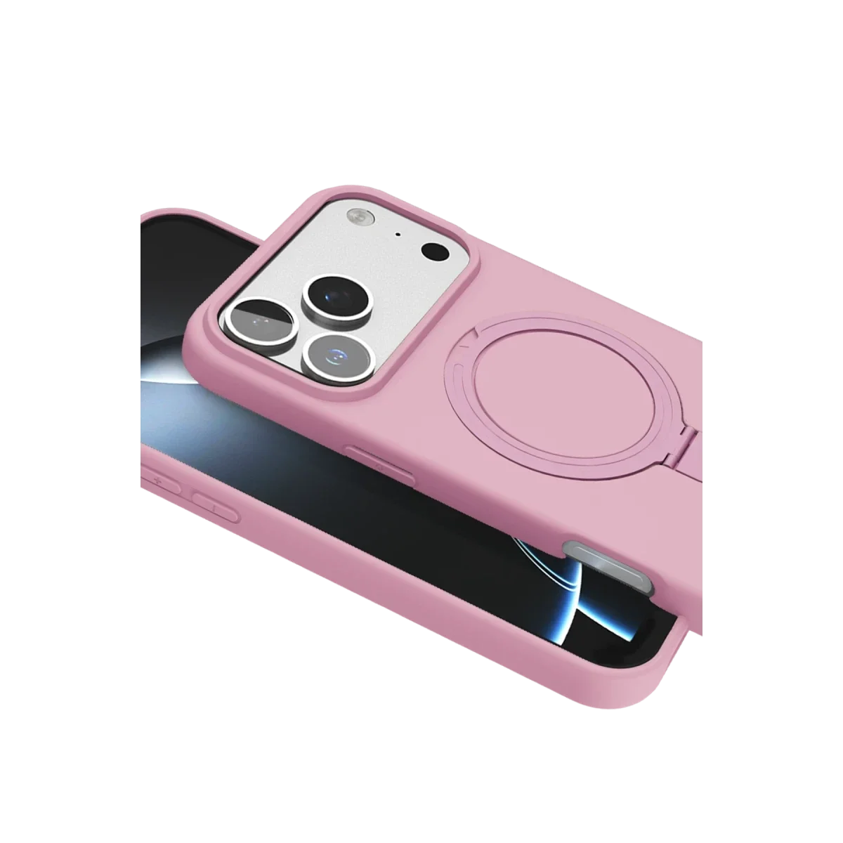 Apple iPhone 17 Pro Max Regal Magsafe Standlı Kapak - Açık Pembe görsel 5