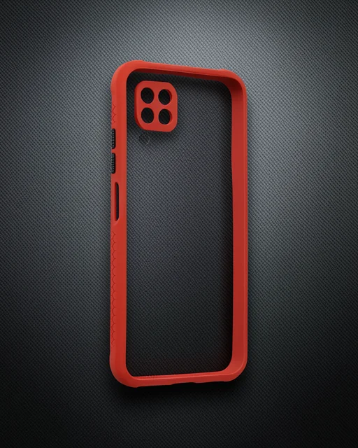 Huawei P40 Lite Kılıf Miami Şeffaf Silikon - Kırmızı