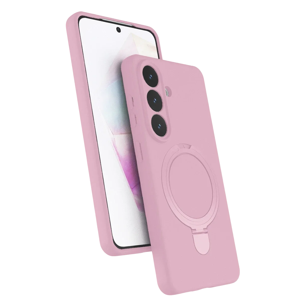 Samsung Galaxy S26 Regal Magsafe Standlı Kapak - Açık Pembe
