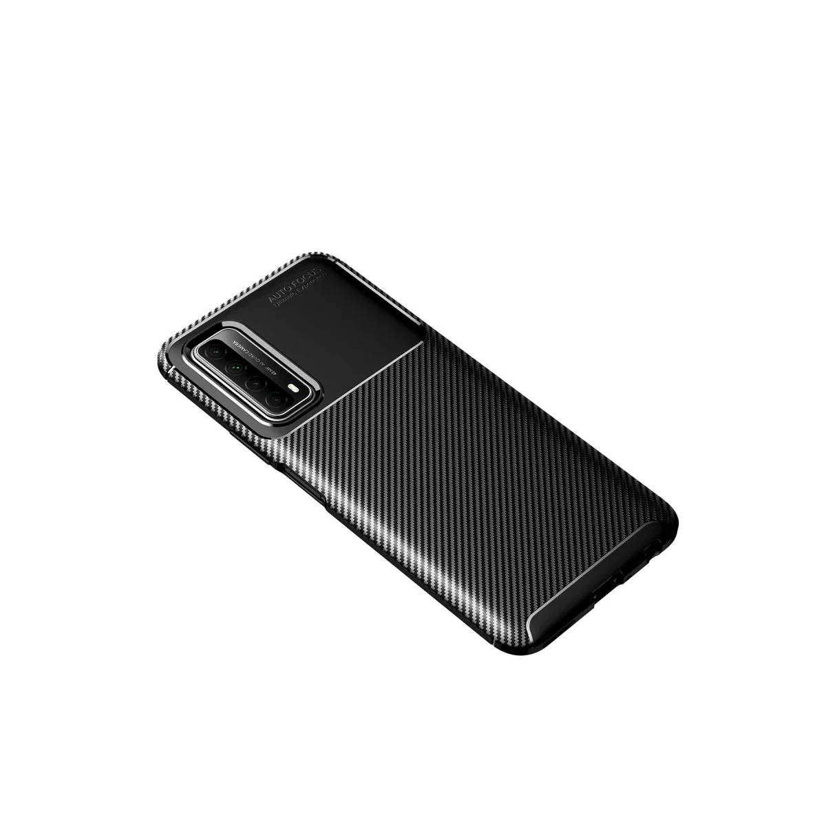 Huawei P Smart 2021 Kılıf Auto Focus Karbon Kapak - Siyah görsel 2