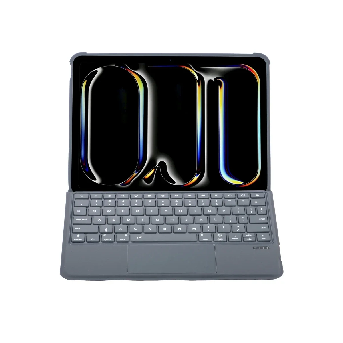 Apple T5504D iPad Pro 11 (2024) Kılıf Palermo Ledli Klavyeli Standlı Tablet Kılıfı - Siyah
