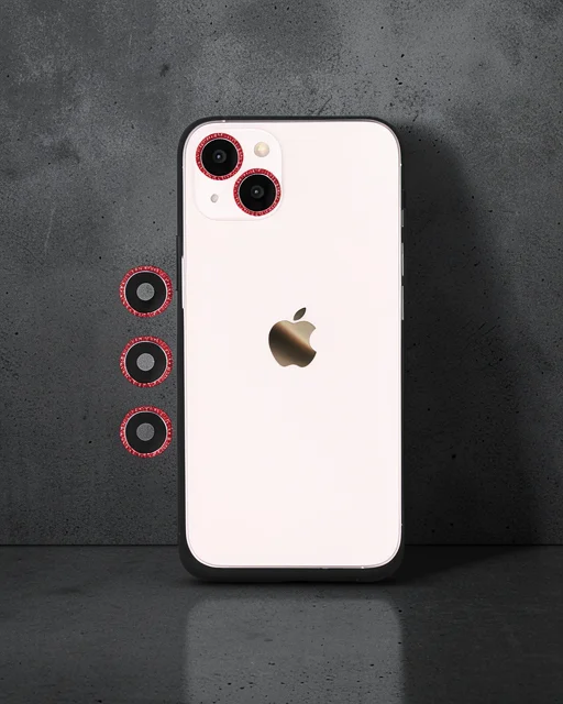 Apple İphone 14 Shine Kamera Lens - Kırmızı