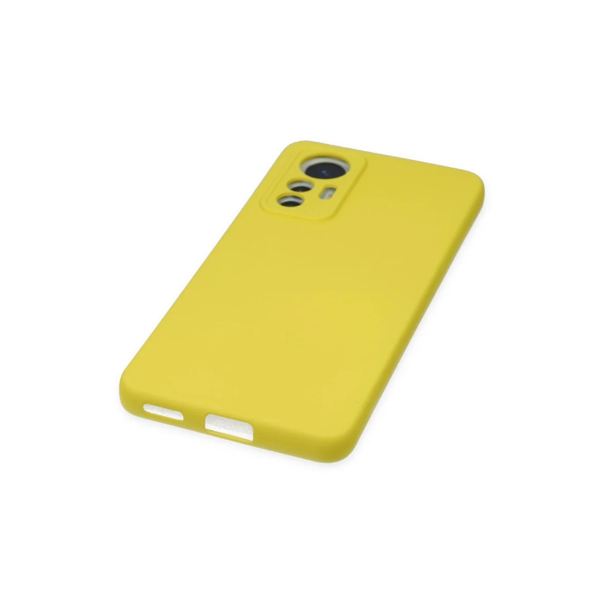 Xiaomi Mi 12 Lite Kılıf Nano İçi Kadife Silikon - Sarı görsel 5