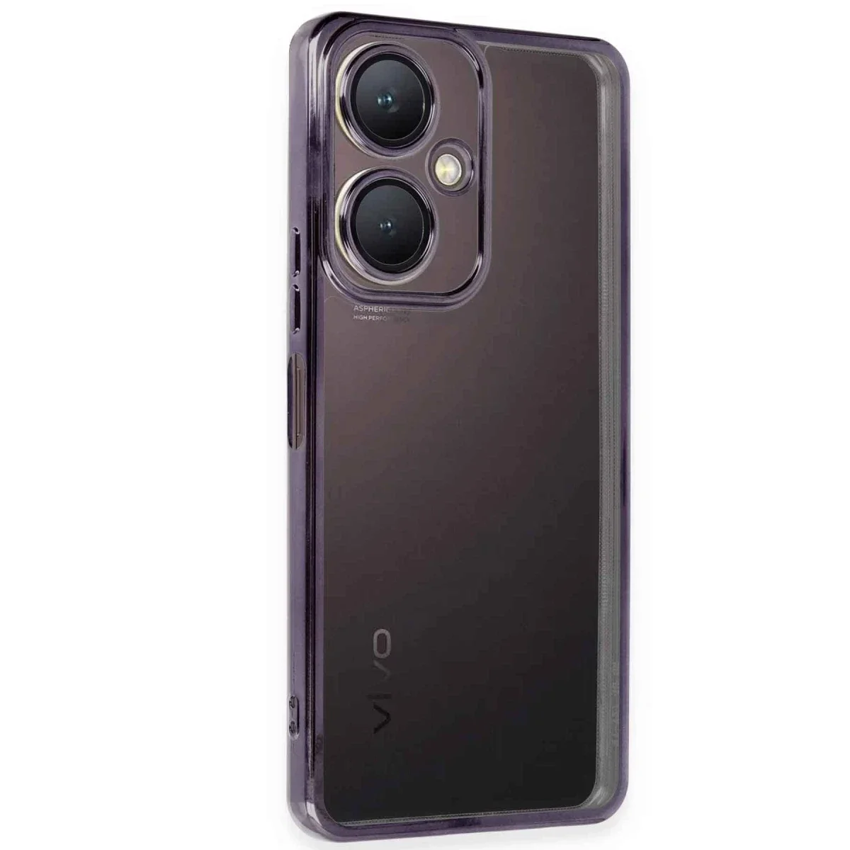 Vivo Y27 Kılıf Razer Lensli Silikon - Mor görsel 3