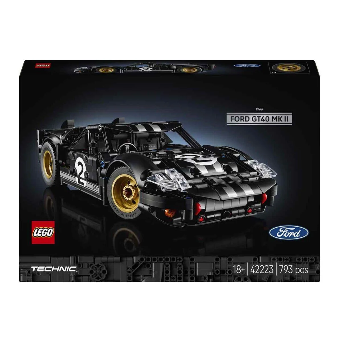 42223 Lego Technic 1966 Ford GT40 MKII 793 parça +18 yaş görsel 6