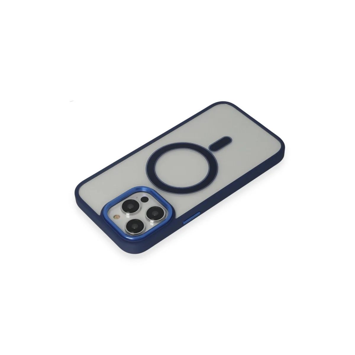 Apple İphone 14 Pro Kılıf Room Magneticsafe Silikon - Lacivert görsel 3