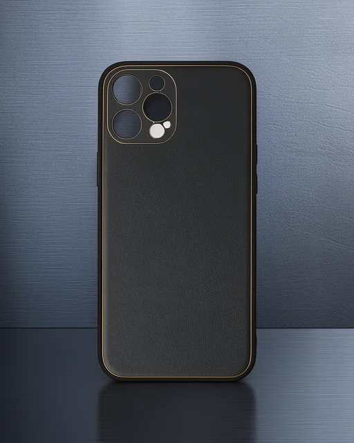 Apple İphone 12 Pro Max Kılıf Coco Deri Silikon Kapak - Siyah