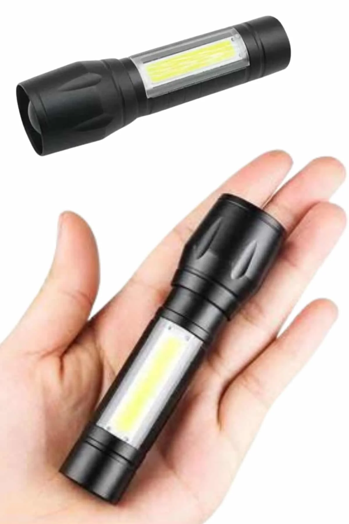 EL Feneri Uzun Menzilli Usb Şarj Edilebilir Kamp Lambası görsel 2