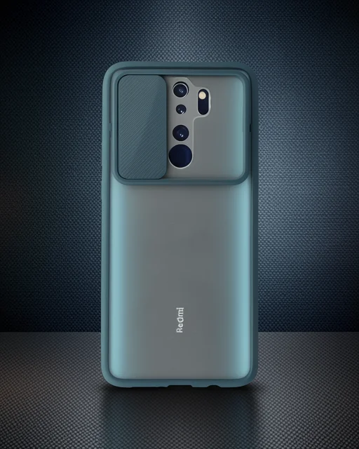 Xiaomi Redmi Note 8 Pro Kılıf Palm Buzlu Kamera Sürgülü Silikon - Yeşil