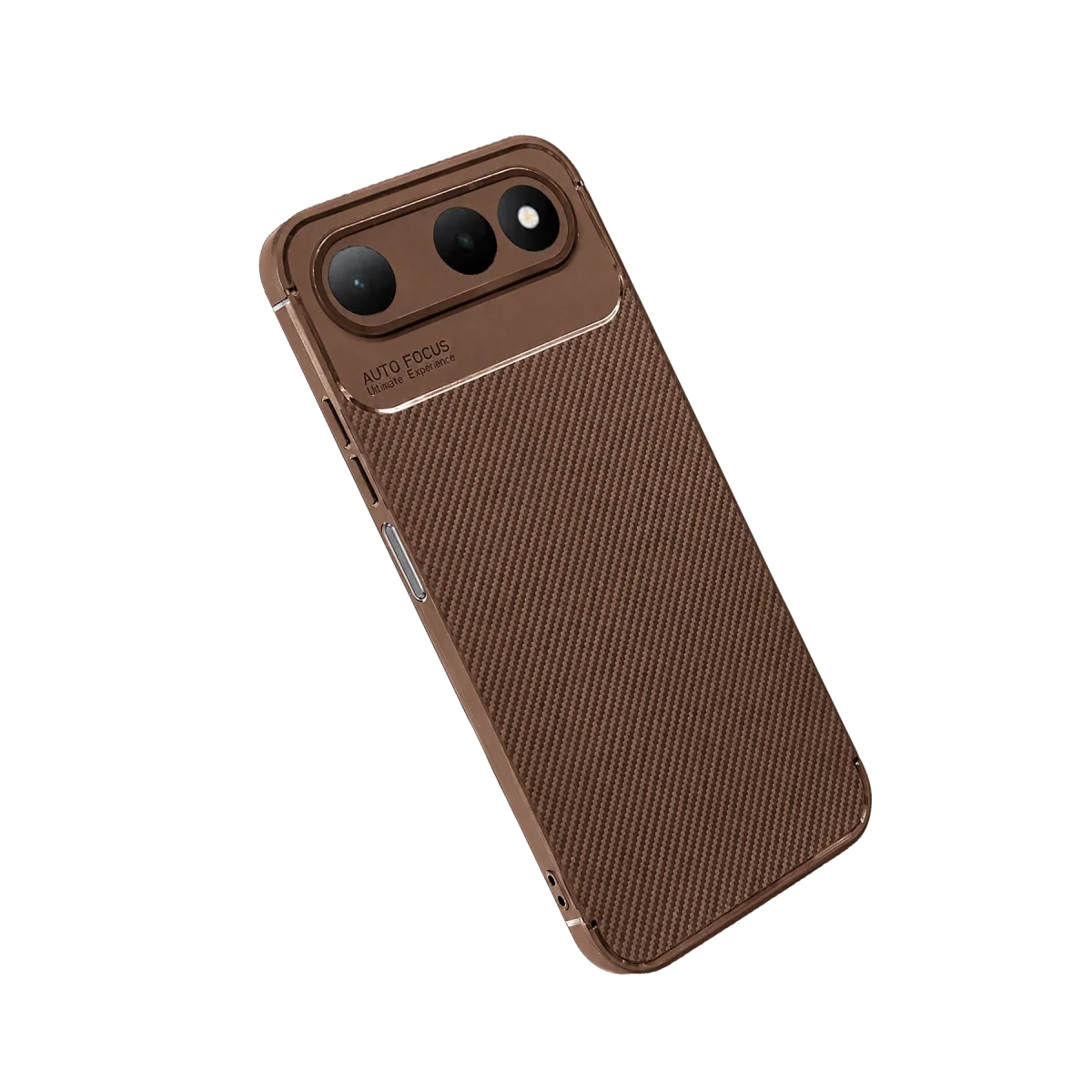 Tecno Spark 50 5g Auto Focus Karbon Kapak - Kahverengi görsel 2
