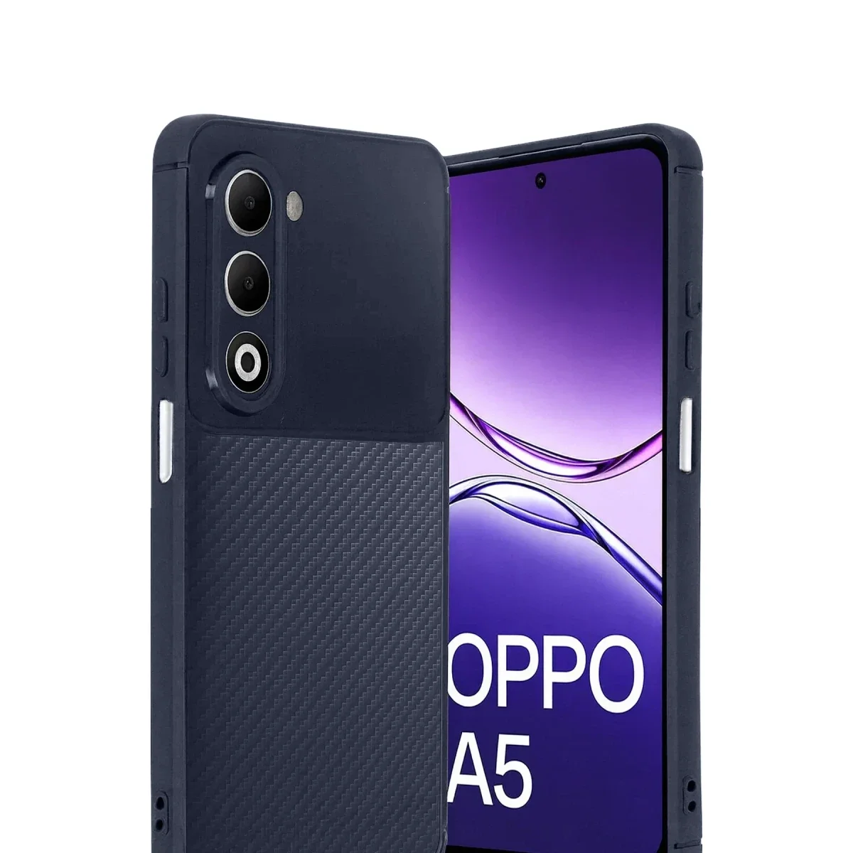 Oppo A5 4G Auto Focus Karbon Kapak - Lacivert görsel 2