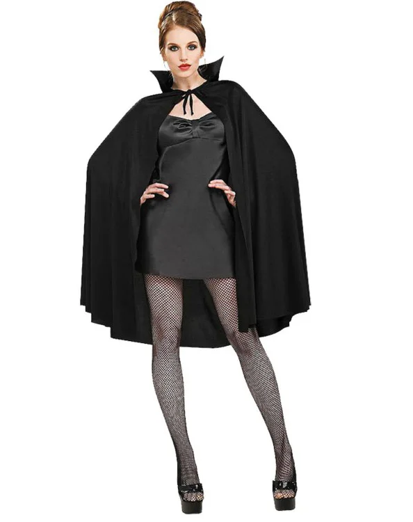 Siyah Renk Yakalı Halloween Pelerini 90 cm görsel 2