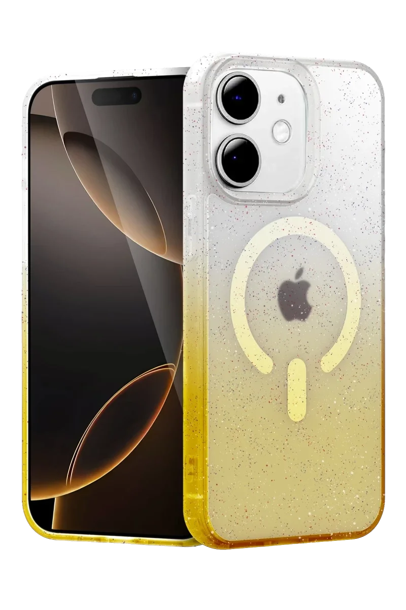 Apple iPhone 11 Pummel Shiny Magsafe Kapak - Gold