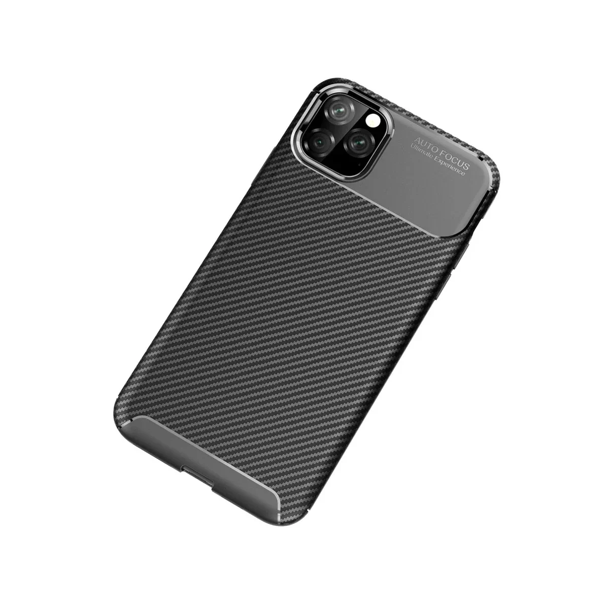 Apple iPhone 11 Pro Max Kılıf Auto Focus Karbon Kapak - Siyah görsel 2