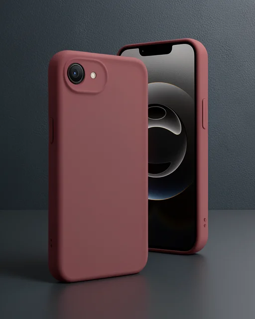 Apple İphone 16e Kılıf Viera Silikon - Bordo