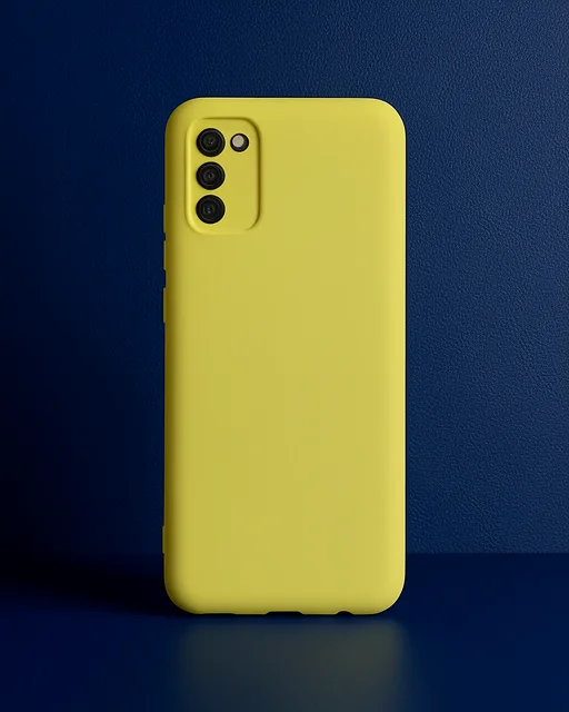 Samsung Galaxy A02s Kılıf Nano İçi Kadife Silikon - Sarı