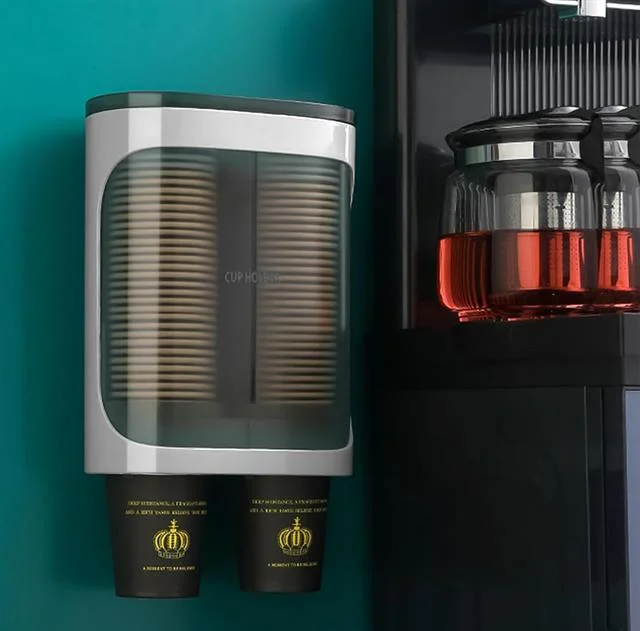 SN-27108 Kendinden Yapışkanlı Çiftli Plastik - Karton Bardak Dispenseri görsel 2