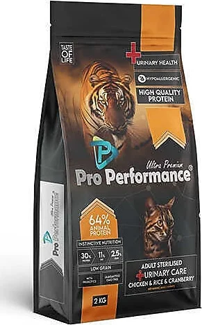 Adult sterilised urinary chicken, rice,crab 2 kg pro perf.