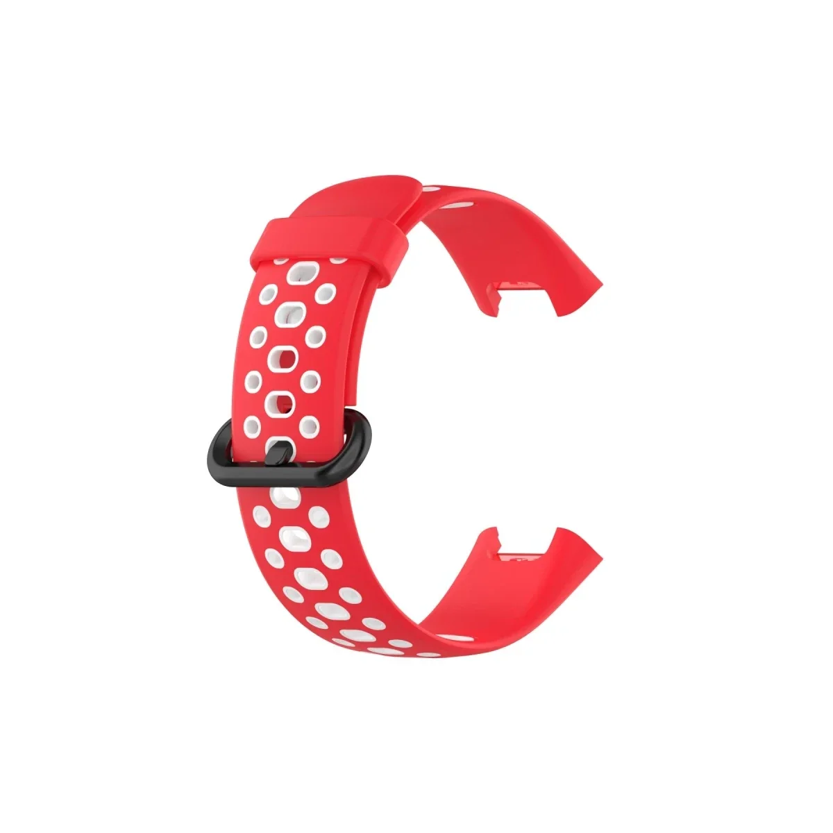 Xiaomi Redmi Watch 2 Spor Delikli Kordon - Kırmızı-Beyaz görsel 3