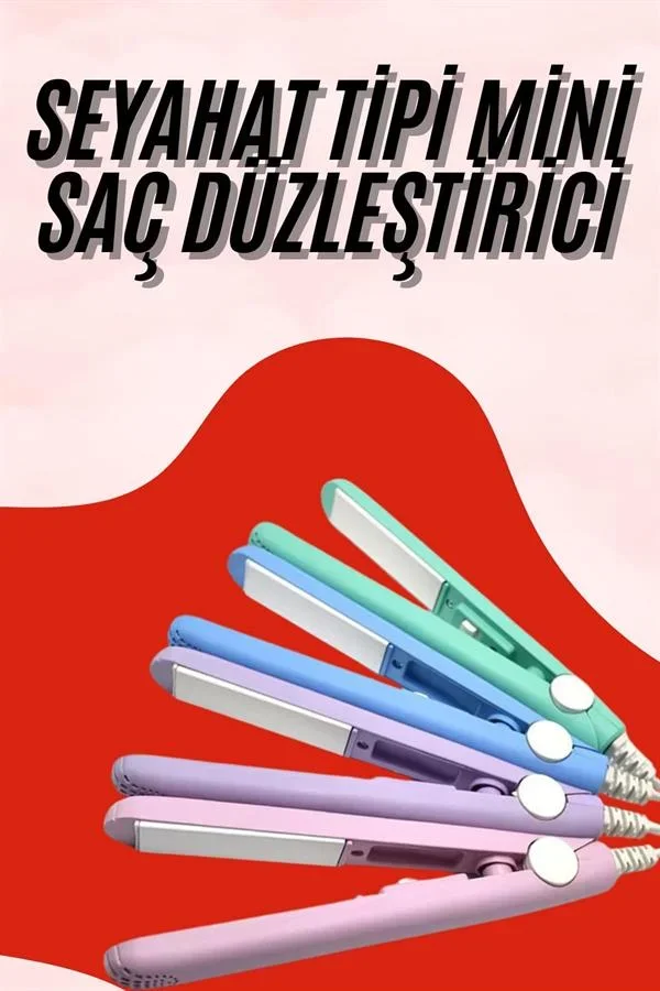 Seyahat Tipi Taşınabilir Saç Düzleştirici Saç Şekillendirici Yüksek Isı Ayarlı görsel 2