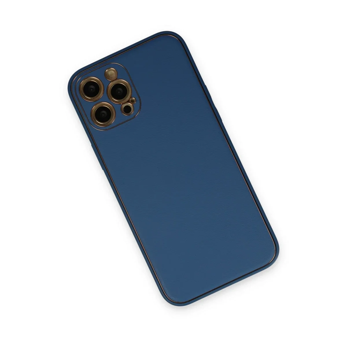 Apple iPhone 12 Pro Kılıf Coco Deri Silikon Kapak - Açık Mavi görsel 3
