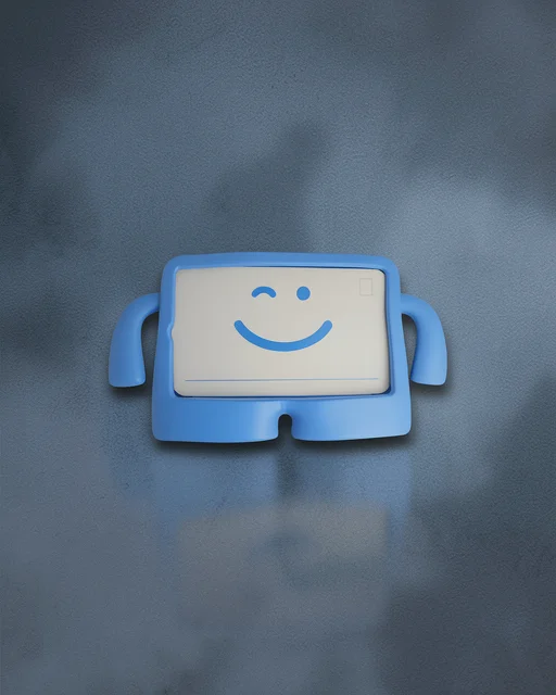 Apple İpad Mini 5 Kılıf Karakter Tablet Silikon - Mavi