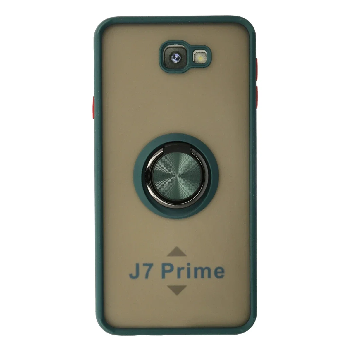 Samsung Galaxy J7 Prime Kılıf Montreal Yüzüklü Silikon Kapak - Yeşil