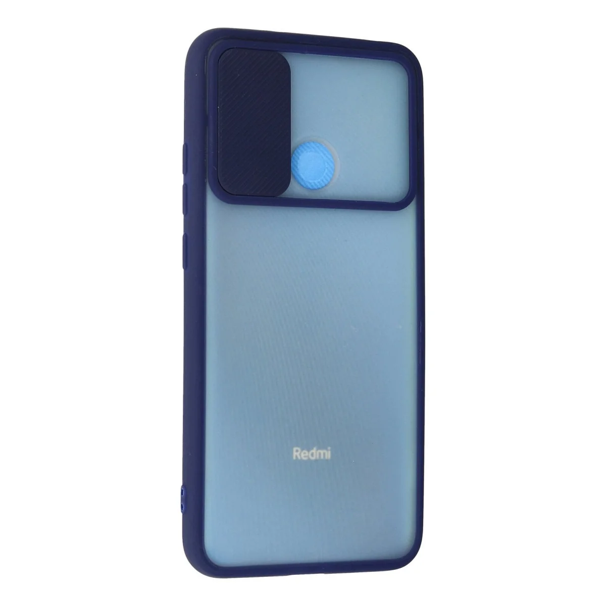 Xiaomi Redmi 9c Kılıf Palm Buzlu Kamera Sürgülü Silikon - Lacivert görsel 3