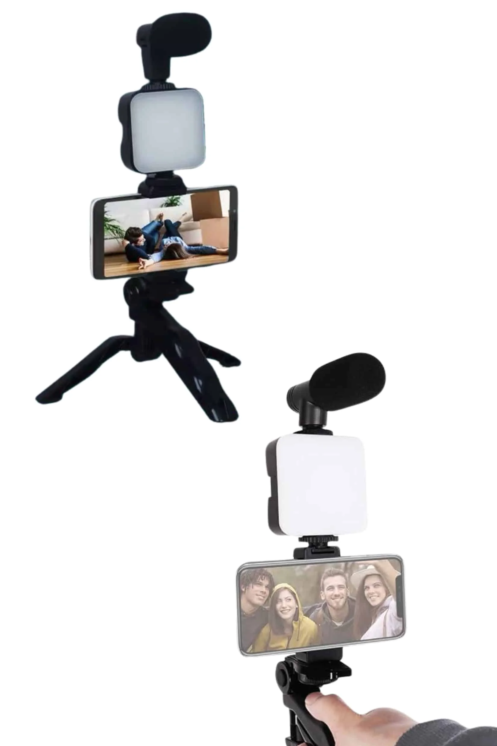 Video Making Kit Telefon Tutucu Vlog Video ni Led Işıklı görsel 2