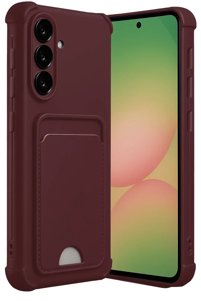 Samsung Galaxy A17 5G Kelvin Kartvizitli Silikon - Bordo