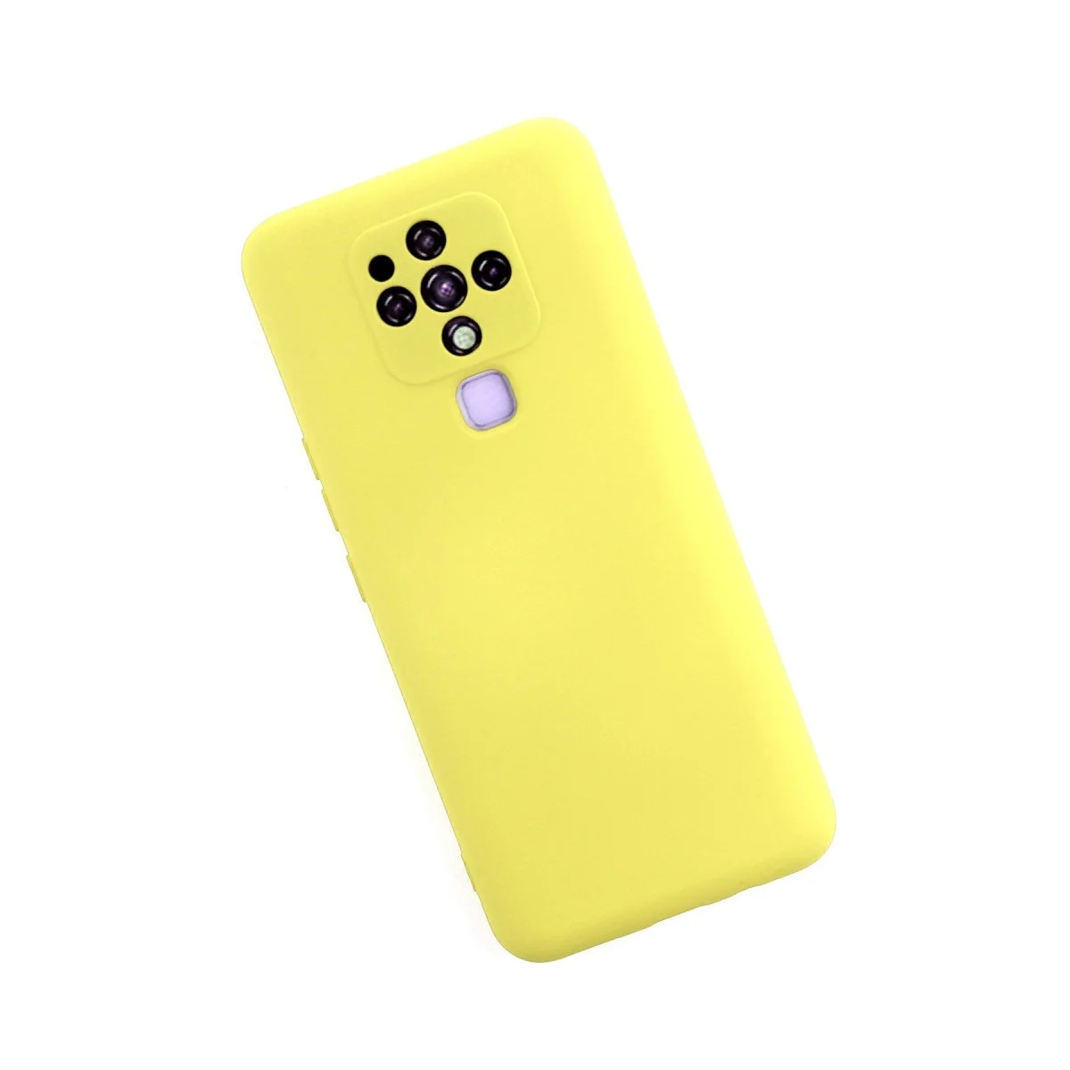 Tecno Camon 16 Kılıf Nano İçi Kadife Silikon - Sarı görsel 2