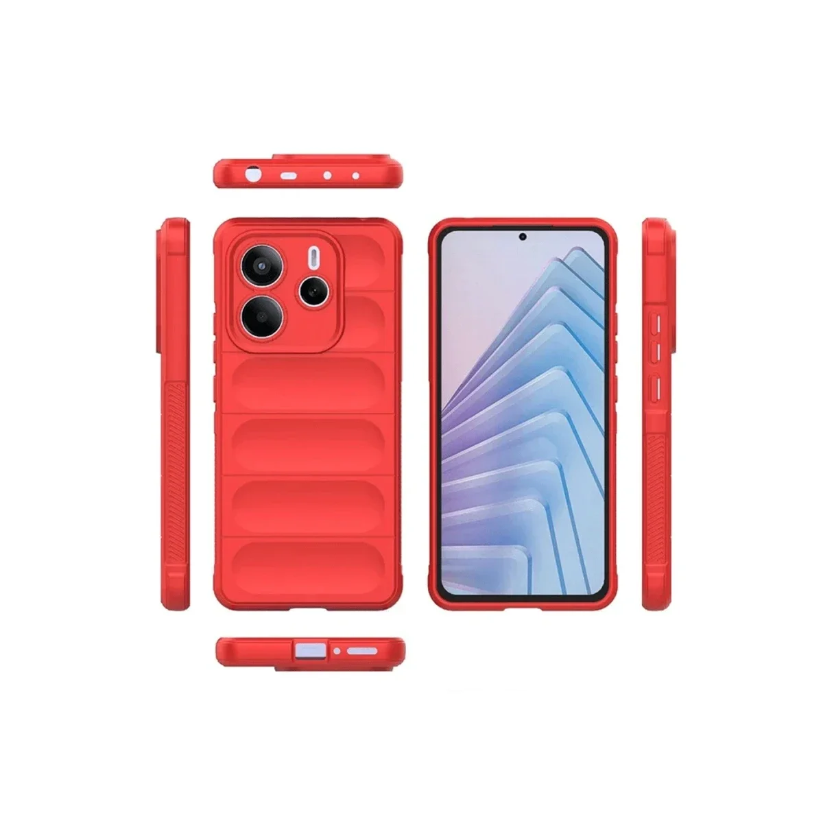 Xiaomi Redmi Note 14 4G Kılıf Optimum Silikon - Kırmızı görsel 2