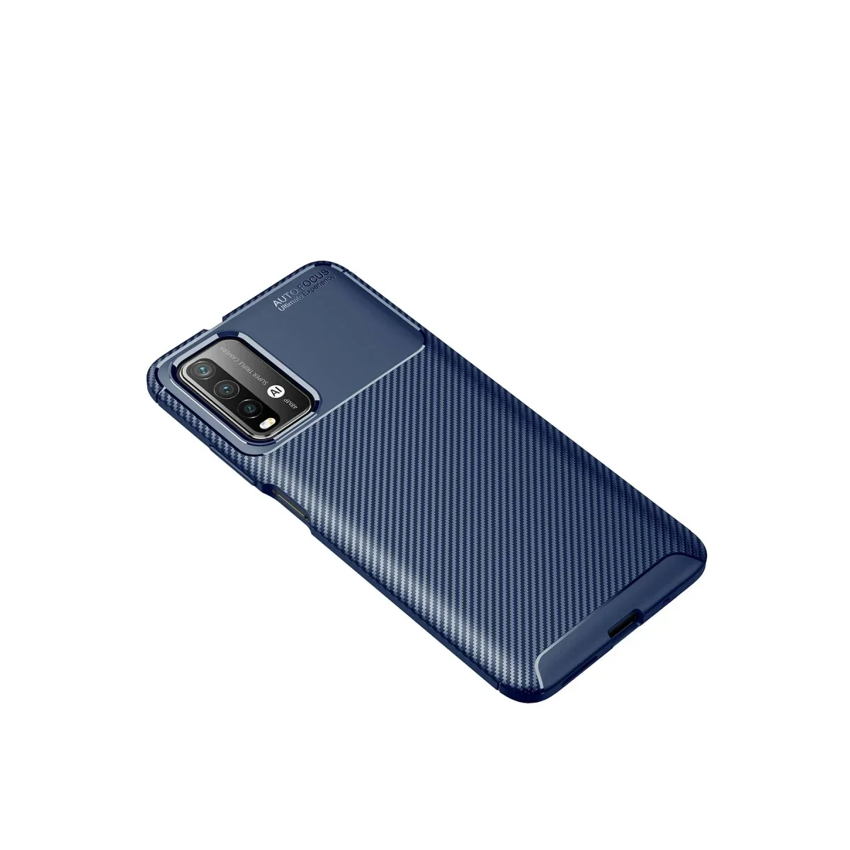 Xiaomi Redmi 9T Kılıf Auto Focus Karbon Kapak - Lacivert görsel 2